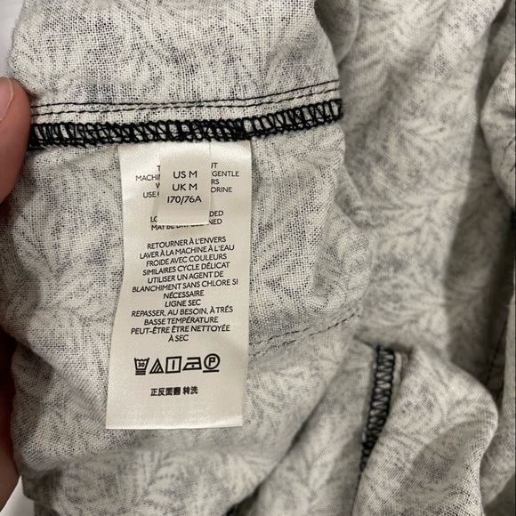 Anthropologie Rhys Utility Linen Printed Jogger Pants Drawstring Medium - Picture 10 of 13